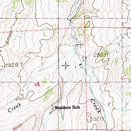 Topographic Map of Black Rock Canyon, OR