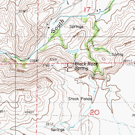 Topographic Map of Black Rock Spring, OR