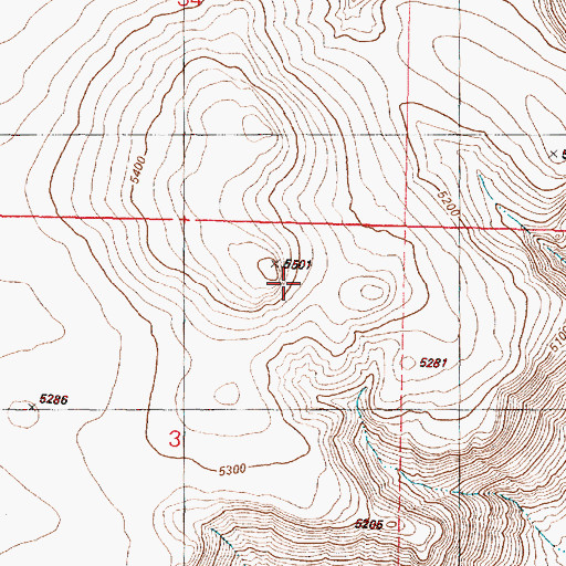 Topographic Map of Oregon End Table, OR