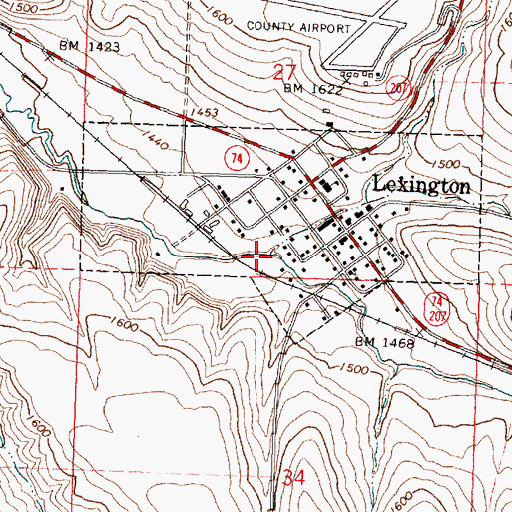 Topographic Map of Blackhorse Canyon, OR