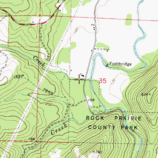 Topographic Map of Blair Creek, OR