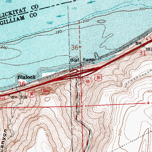 Topographic Map of Blalock Canyon, OR