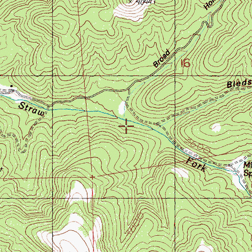 Topographic Map of Bledsoe Canyon, OR