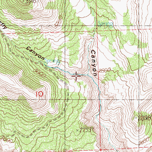 Topographic Map of Blowfly Canyon, OR