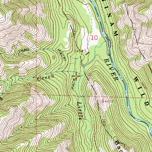Topographic Map of Bluch Creek, OR