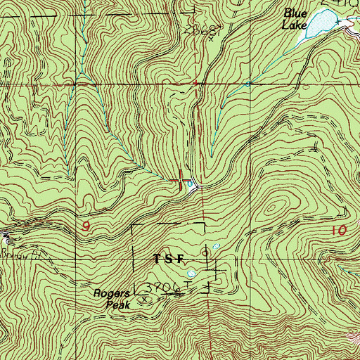Topographic Map of Blue Lake Guard Station, OR