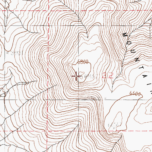 Topographic Map of Blue Mountain, OR
