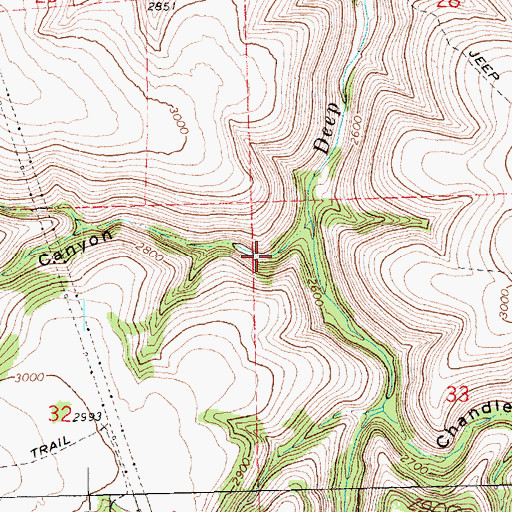 Topographic Map of Boardtree Canyon, OR