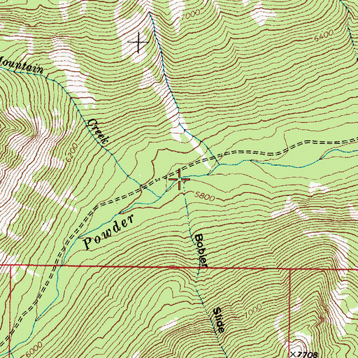 Topographic Map of Bobier Slide, OR