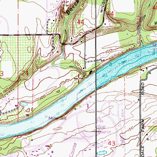 Topographic Map of Boeckman Creek, OR