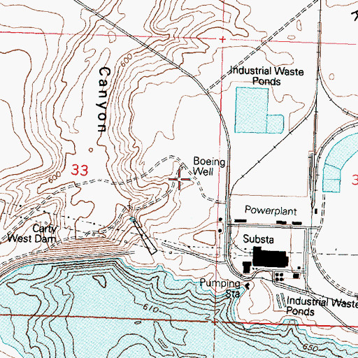 Topographic Map of Boeing Well, OR