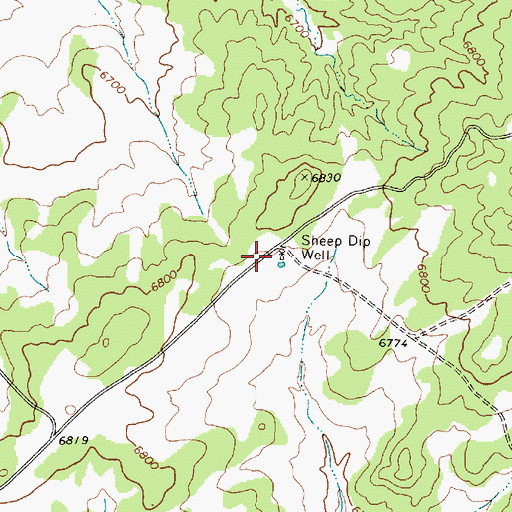 Topographic Map of Sheep Dip Well, AZ