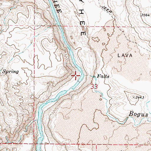 Topographic Map of Bogus Creek, OR