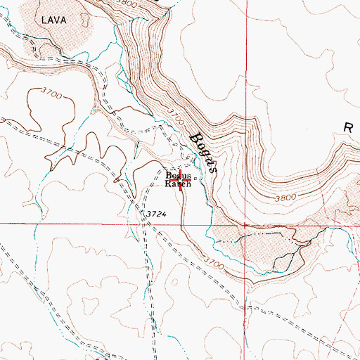 Topographic Map of Bogus Ranch, OR