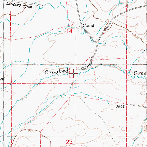 Topographic Map of Bone Creek, OR