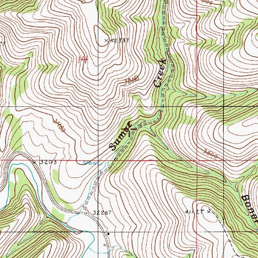 Topographic Map of Boner Gulch, OR