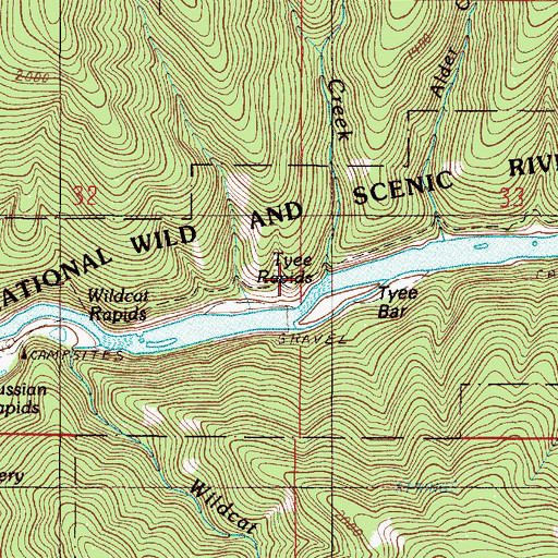 Topographic Map of Booze Creek, OR