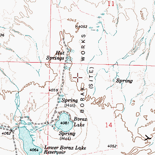 Topographic Map of Borax Works, OR