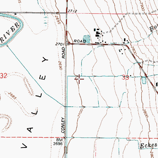 Topographic Map of Boswell Creek, OR
