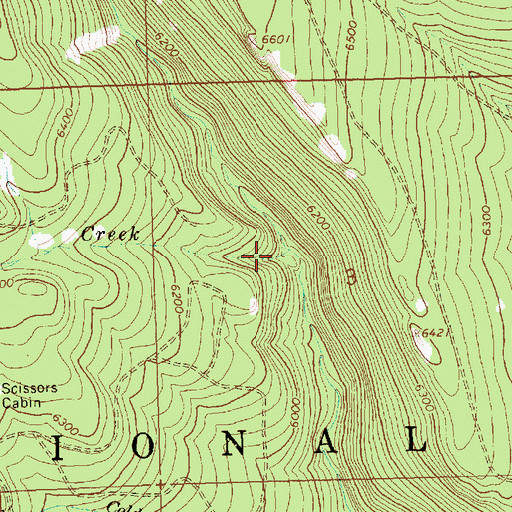 Topographic Map of Bottle Creek, OR