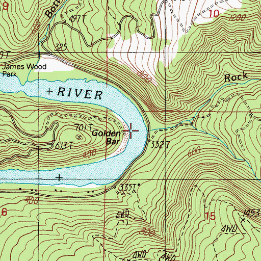 Topographic Map of Rock Creek, OR