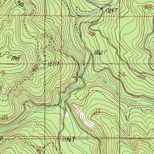 Topographic Map of Boulder Creek, OR