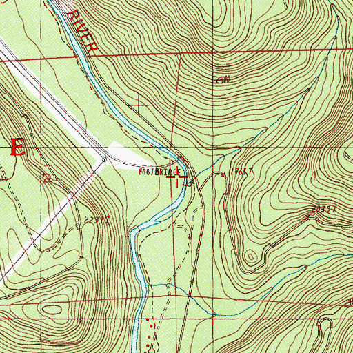 Topographic Map of Boulder Creek, OR