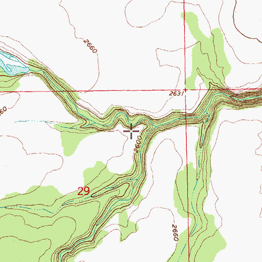 Topographic Map of Boulder Creek, OR