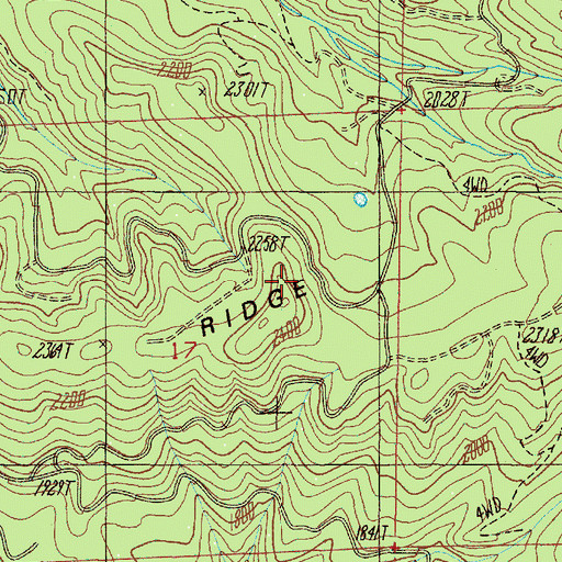 Topographic Map of Boulder Ridge, OR