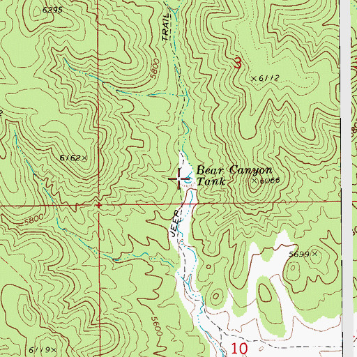 Topographic Map of Bear Canyon Tank, AZ