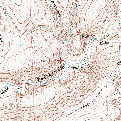 Topographic Map of Box Canyon, OR