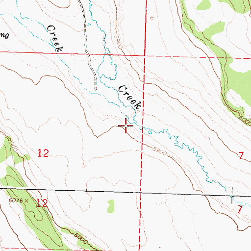 Topographic Map of Box Creek, OR