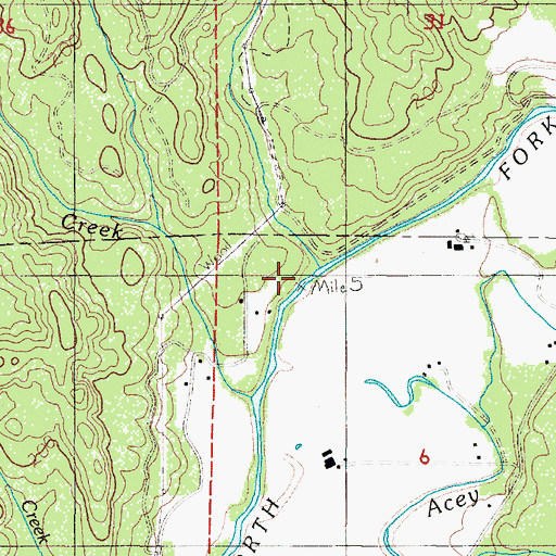 Topographic Map of Boykin Creek, OR