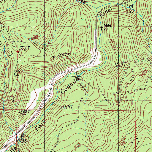 Topographic Map of Bradford Warden Station, OR