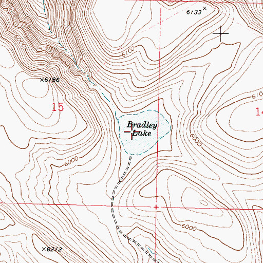 Topographic Map of Bradley Lake, OR