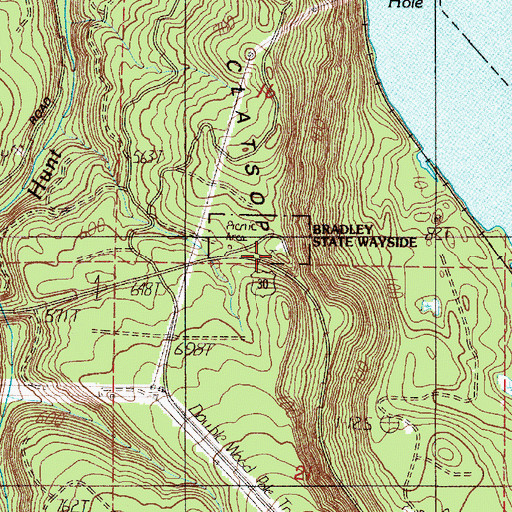 Topographic Map of Bradley State Park, OR