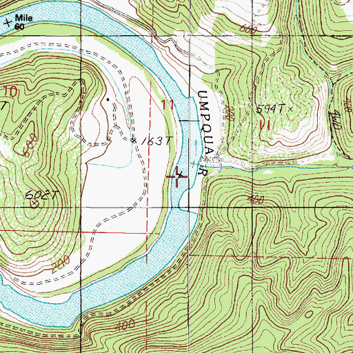 Topographic Map of Brads Creek, OR