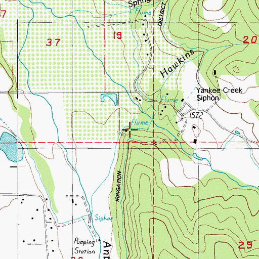 Topographic Map of Bradshaw Drop, OR