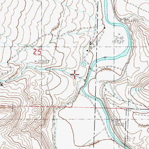 Topographic Map of Branson Creek, OR