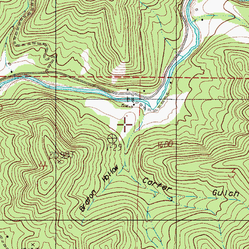 Topographic Map of Braton Hollow, OR