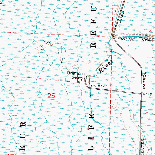 Topographic Map of Brenton Cabin, OR