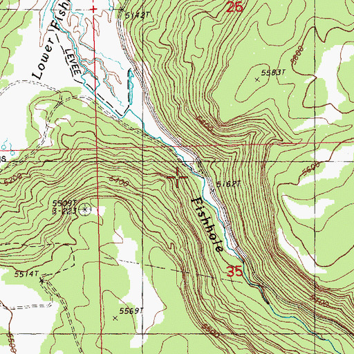 Topographic Map of Briggs Spring, OR