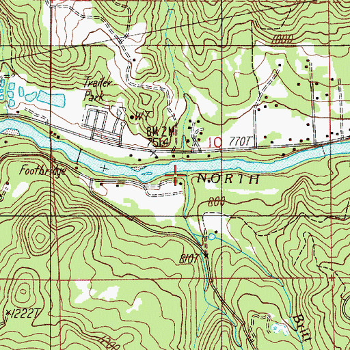 Topographic Map of Britt Creek, OR