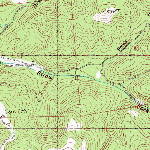 Topographic Map of Broad Hollow, OR