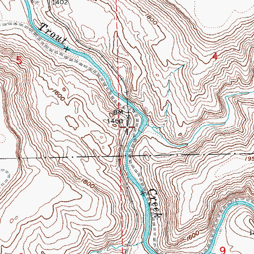 Topographic Map of Brocher Creek, OR
