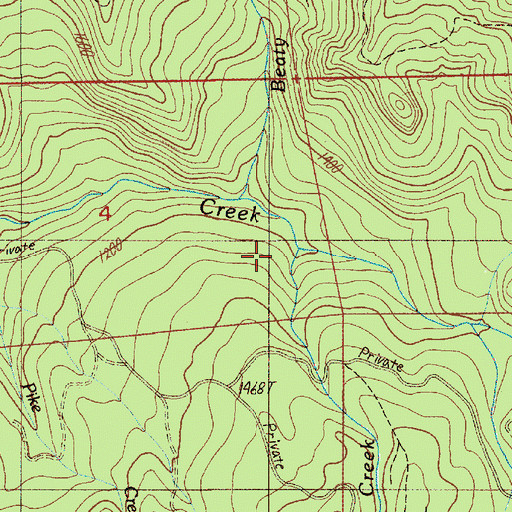 Topographic Map of Brome Creek, OR