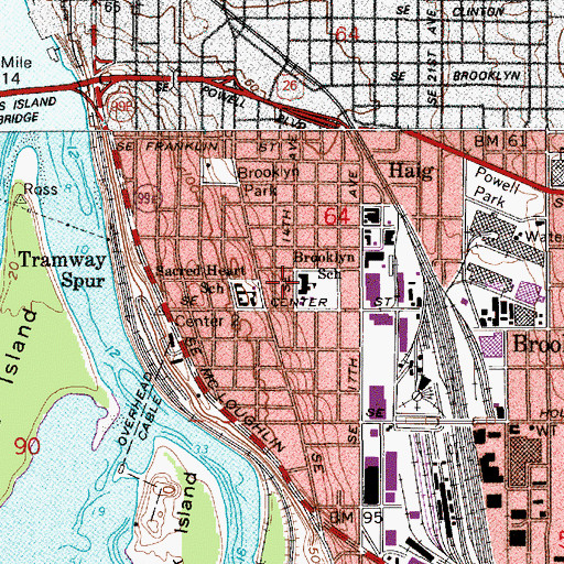 Topographic Map of Winterhaven School, OR