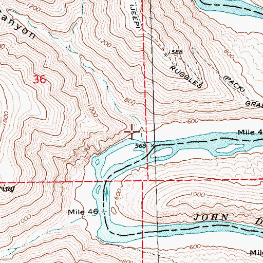 Topographic Map of Bruckert Canyon, OR
