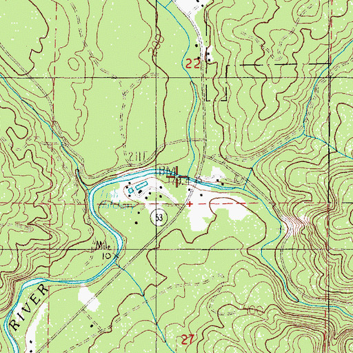 Topographic Map of Buchanan Creek, OR