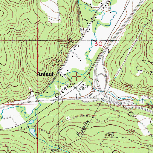Topographic Map of Buck Creek, OR